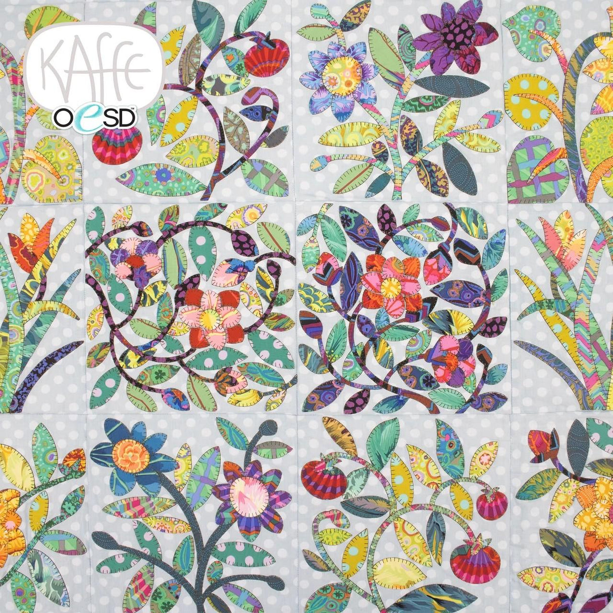 OESD, Leafy Applique Quilt, Kaffe Fassett,  80388USB