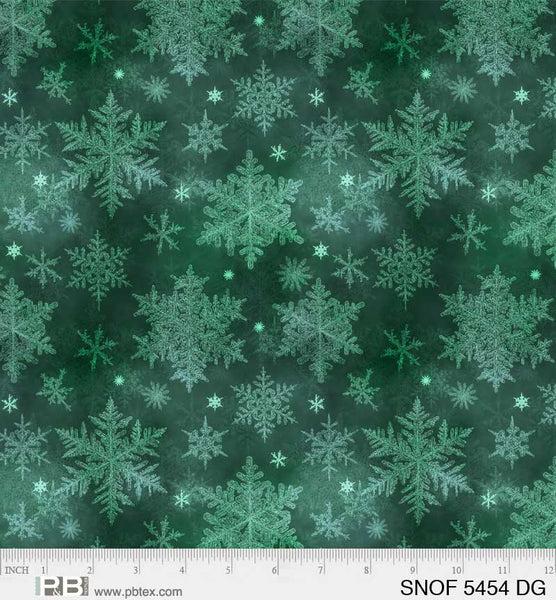 P & B Textiles Snowfall, SNOF 5454 DG, Dk Green, Geetanjali Behere