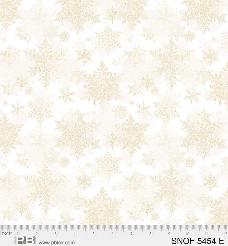 P & B Textiles Snowfall, SNOF 5454 E, Ecru, Geetanjali Behere