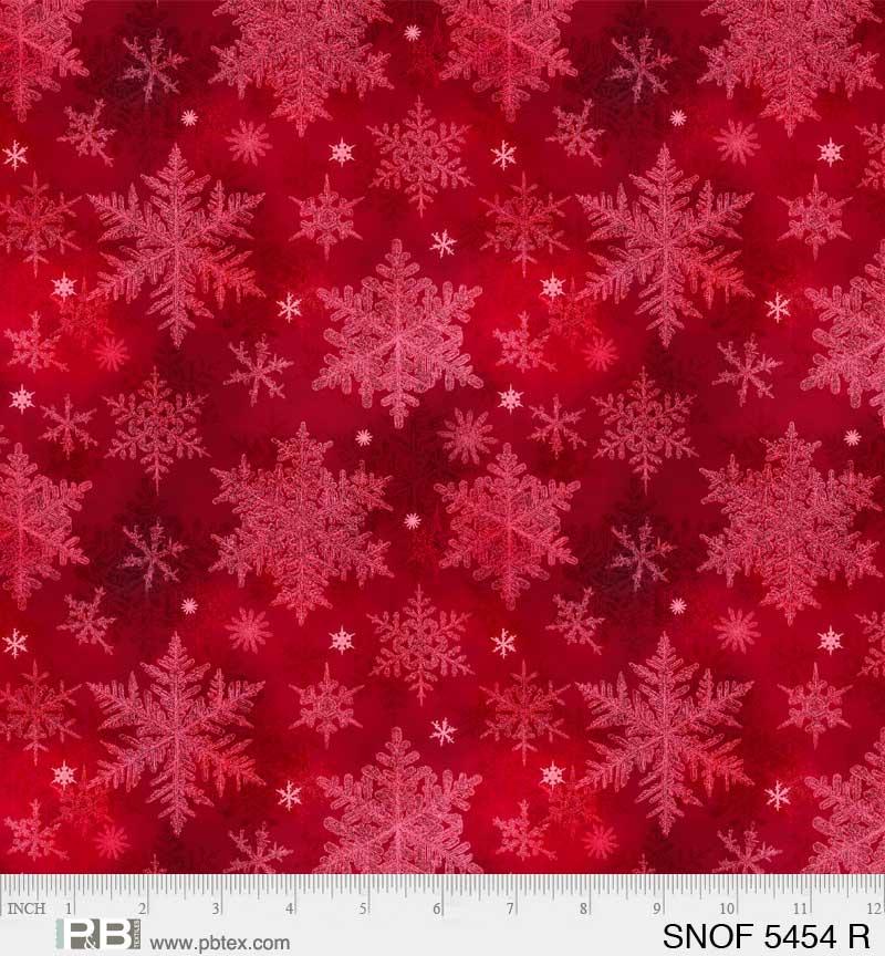P & B Textiles Snowfall, SNOF 5454 R, Red, Geetanjali Behere