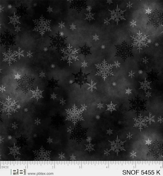 P & B Textiles Snowfall, SNOF 5455 K, Black, Geetanjali Behere