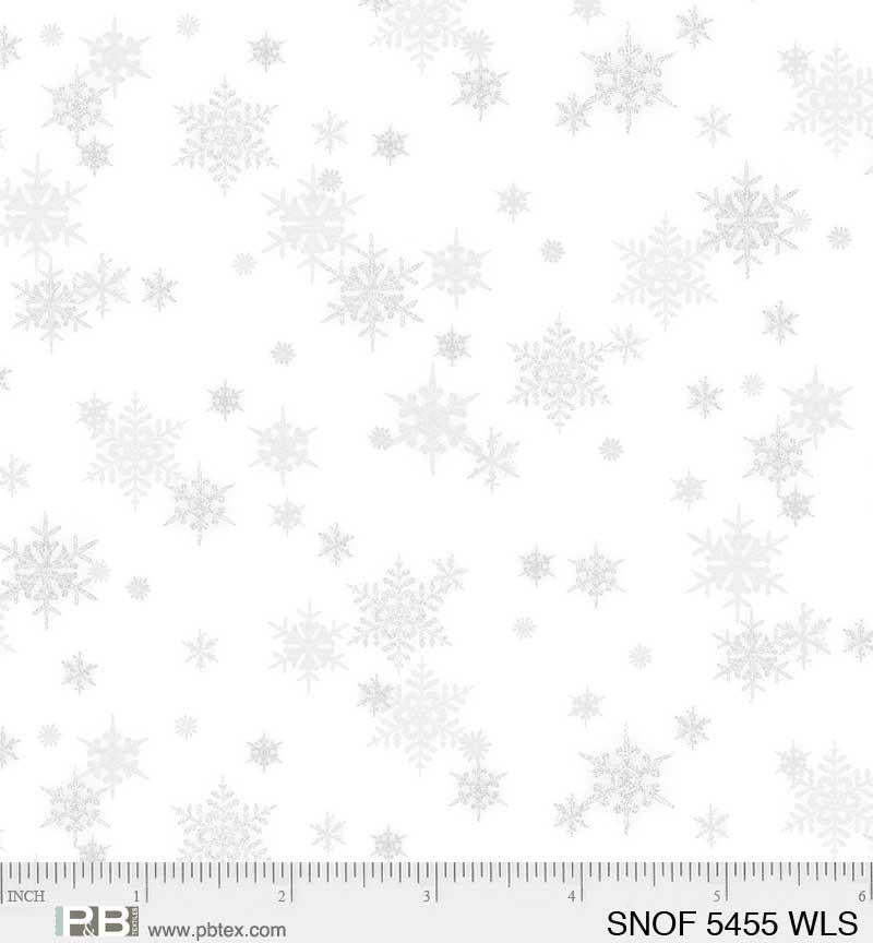 P & B Textiles Snowfall, SNOF 5455 WLS, White/Silver, Geetanjali Behere