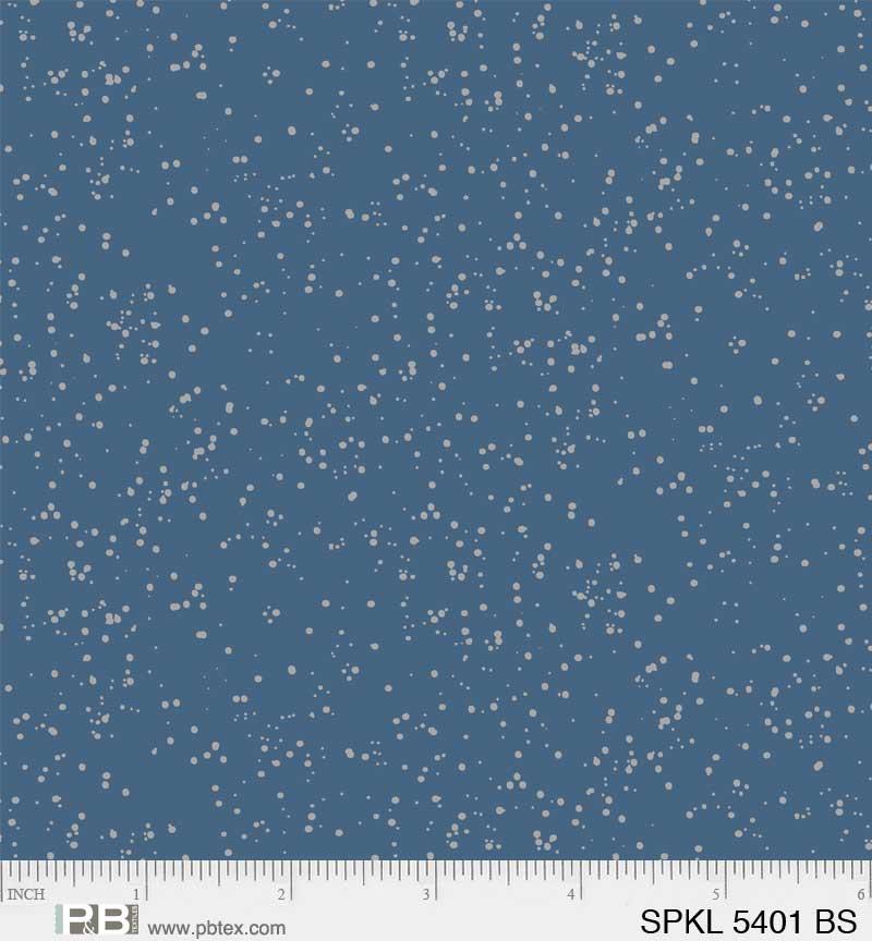P & B Textiles Sparkle, SPKL 5401 BS, Blue/Silver,