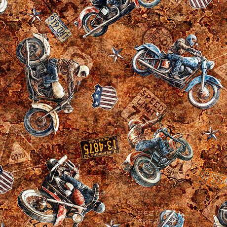 Qt Fabric, Stars,Stripes,&Ste, 2600-31696-T, Rust,