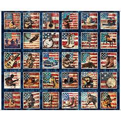 Qt Fabrics American Country, 2600 31991 N, Navy,