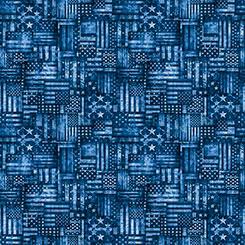 Qt Fabrics American Country, 2600 31995 B, Blue,