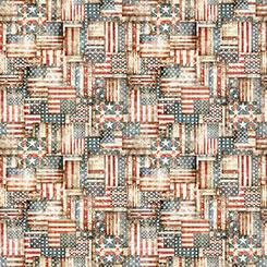Qt Fabrics American Country, 2600 31995 E, Cream,