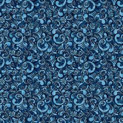 Qt Fabrics American Country, 2600 31996 B, Blue,