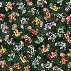 Qt Fabrics Lil Farmers, 2600 31968 F, Evergreen,
