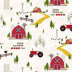 Qt Fabrics Red Barn Farm, 29376-E,