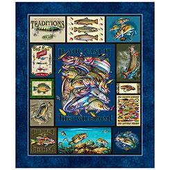 Qt Fabrics The Lure Of Fishin, 2600 32122 X, Multi,