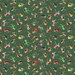 Qt Fabrics The Lure Of Fishin, 2600 32127 G, Green,