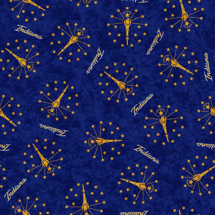 Quilting Treasures, All Indiana Shop Hop 2025, 2600-31113-N, Navy