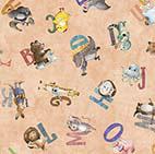 Quilting Treasures, Animal Alphabet, 29841-C, Pink