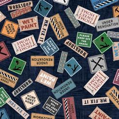 Quilting Treasures, Dan Morris, A Little Handy, 1649-28197-W-10O, Navy