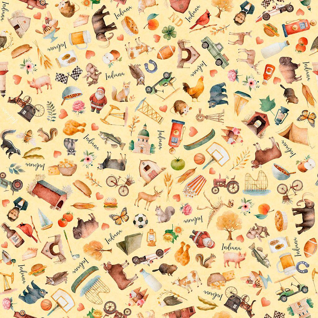 Quilting Treasures, In Shop Hop 2026, 2600-32024-S, Butter, Farm, Outdoors