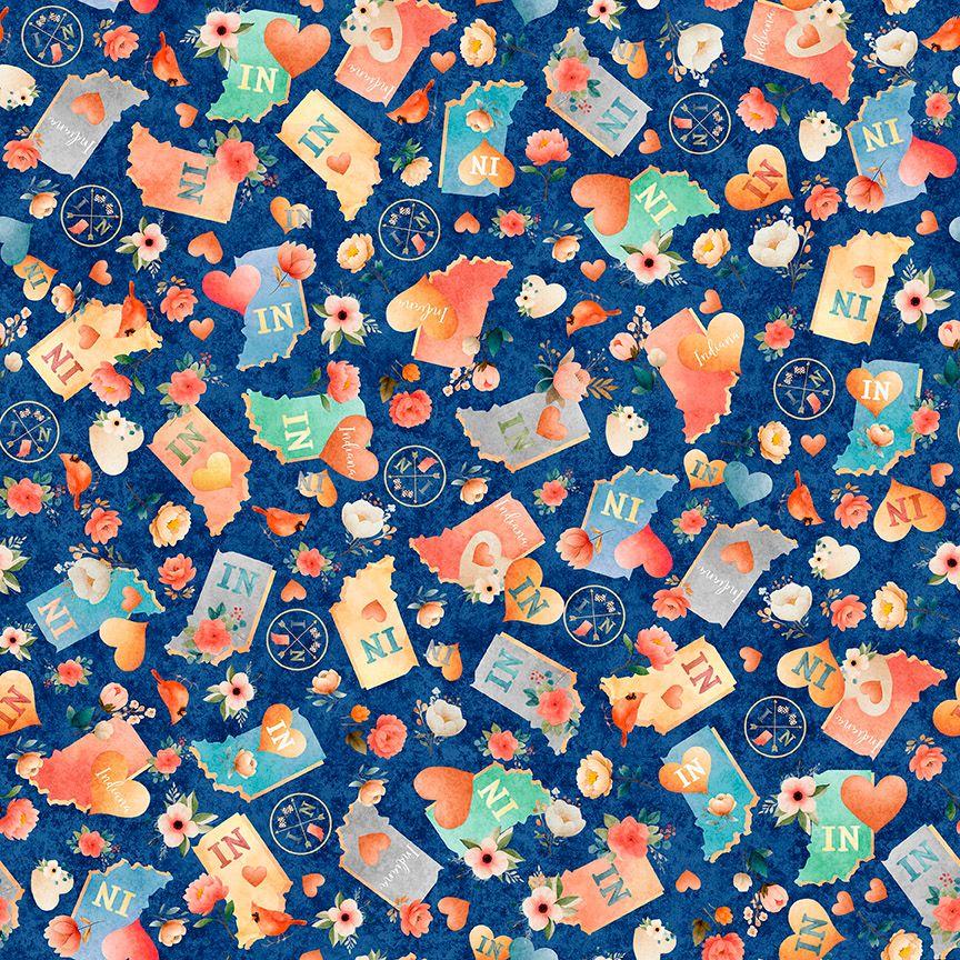 Quilting Treasures, In Shop Hop 2026, 2600-32025-N, Navy, Indiana