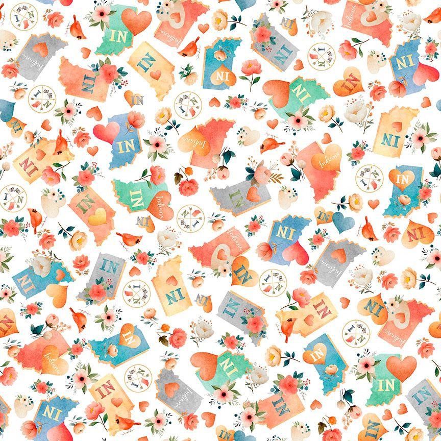 Quilting Treasures, In Shop Hop 2026, 2600-32025-Z, White, Indiana