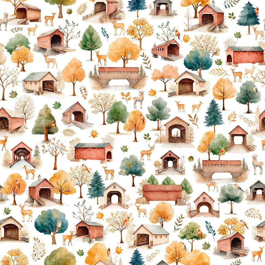 Quilting Treasures, In Shop Hop 2026, 7777-32026-ZMINK, White, Farm Minky
