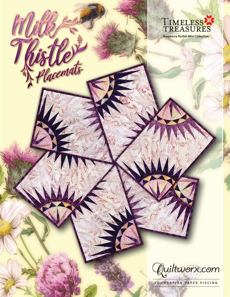 Quiltworx Milk Thistle Placemats Pattern, JNQ00275P16