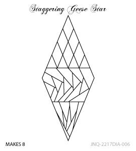 Quiltworx, Staggering Geese Star, JNQ2217DIA006