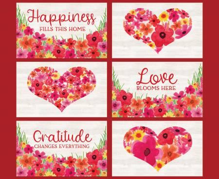 Riley Blake, 12 Monthly Placemats, PD12402-FEBRUARY, FEBRUARY