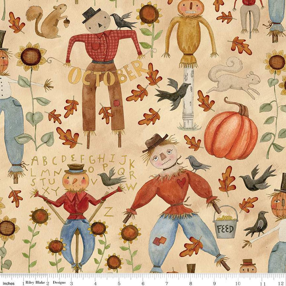 Riley Blake Bittersweet Farm, C14850-CORNSILK, Cornsilk, Teresa Kogut