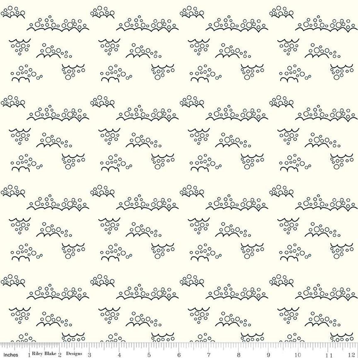 Riley Blake Christmas Is In Town, C14749-CREAM, Cream, Sandy Gervais
