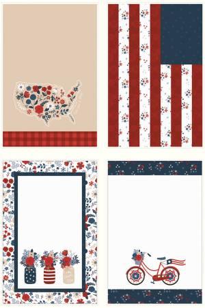 Riley Blake, Dani Morgstad, Red, White and True, HD13192-PANEL, Home Décor  Tea Towe