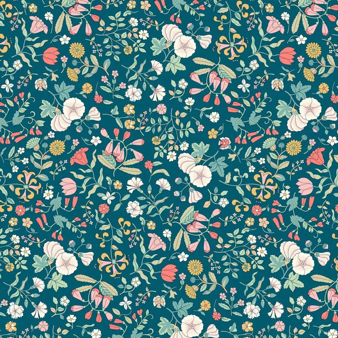 Riley Blake Designs Everlasting, 01667518A, Teal,