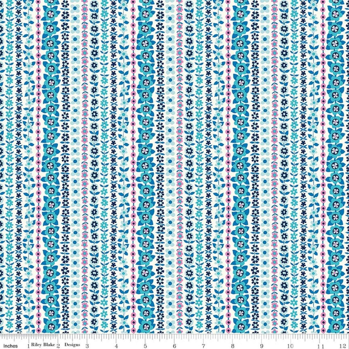 Riley Blake Designs Everlasting, SOHO Stipe, 01667513A, Blue,