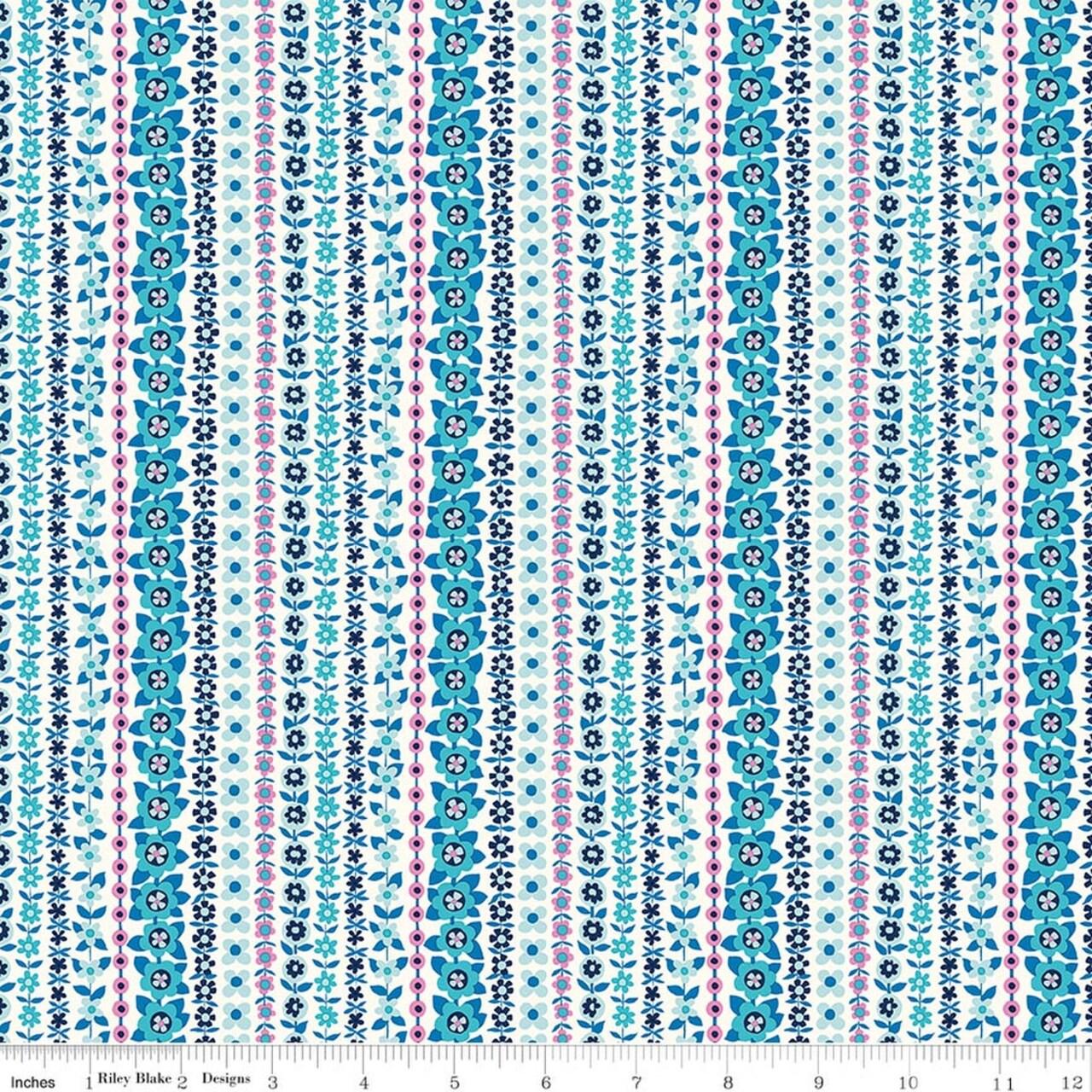 Riley Blake Designs Everlasting, SOHO Stipe, 01667513A, Blue,