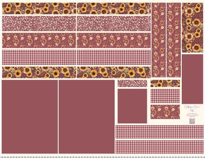 Riley Blake Designs Harvest On The Pra, HD18290R-WINE, Wine,