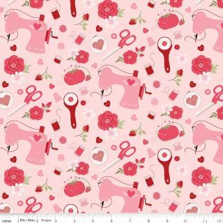 Riley Blake Designs Sew In Love, C16901R-BLUSH, Blush,