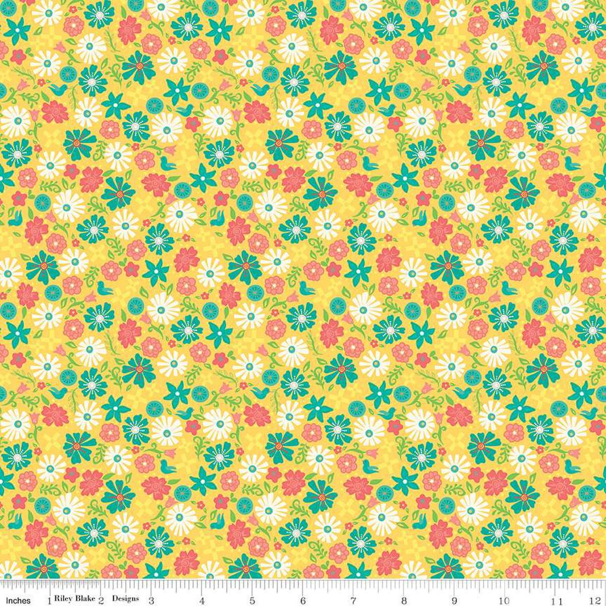 Riley Blake, Heather Peterson, Gingham Cottage, C13015-YELLOW, YELLOW