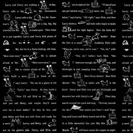 Riley Blake, Janet Wecker-Frisch, White as snow, C13563-BLACK, Black