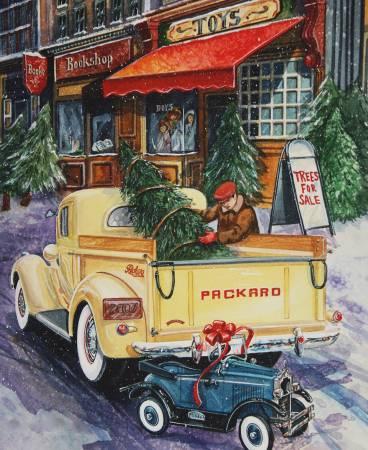 Riley Blake, RBD Collection, A Nostalgic Christma, PD13673-TRUCK, Truck