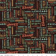 Riley Blake Route 66, C15012-BLACK, Black, Anderson Design