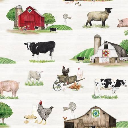 Riley Blake, Tara Reed, Spring Barn Quilts, CD14330-PARCHMENT, Parchment
