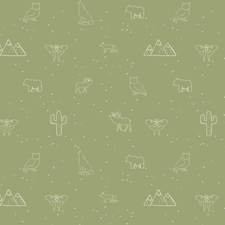 Riley Blake, The Western Sky, C11194-GREEN, GREEN