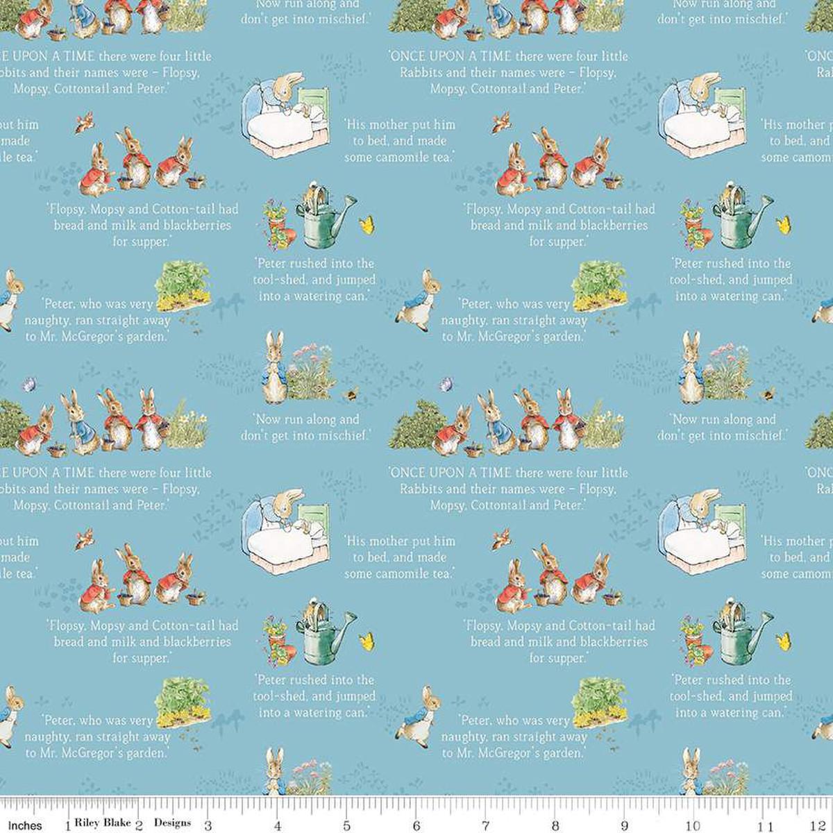 Riley Blake Thetaleof P Rabbit, C14701-BLUE, Blue,