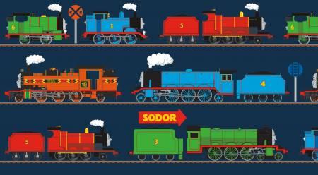 Riley Blake, Thomas & Friends All, C11006-NAVY, NAVY