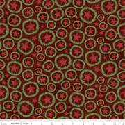 Riley Blake Up On The Housetop, C14733-CRANBERRY, Cranberry, Teresa Kogut