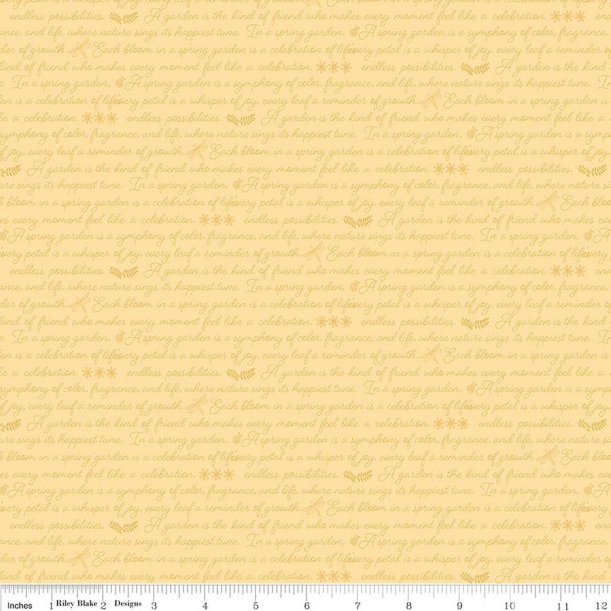 Riley Blakes Designs Awakening, C17103-YELLOW, Yellow,