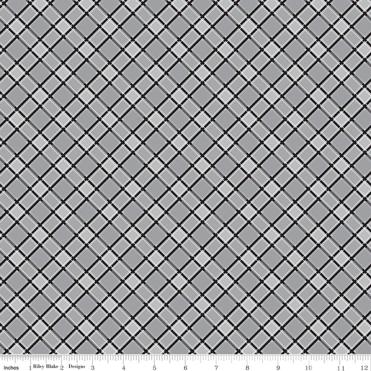 Riley Blakes Designs Front Porch, C17213-GRAY, Gray,