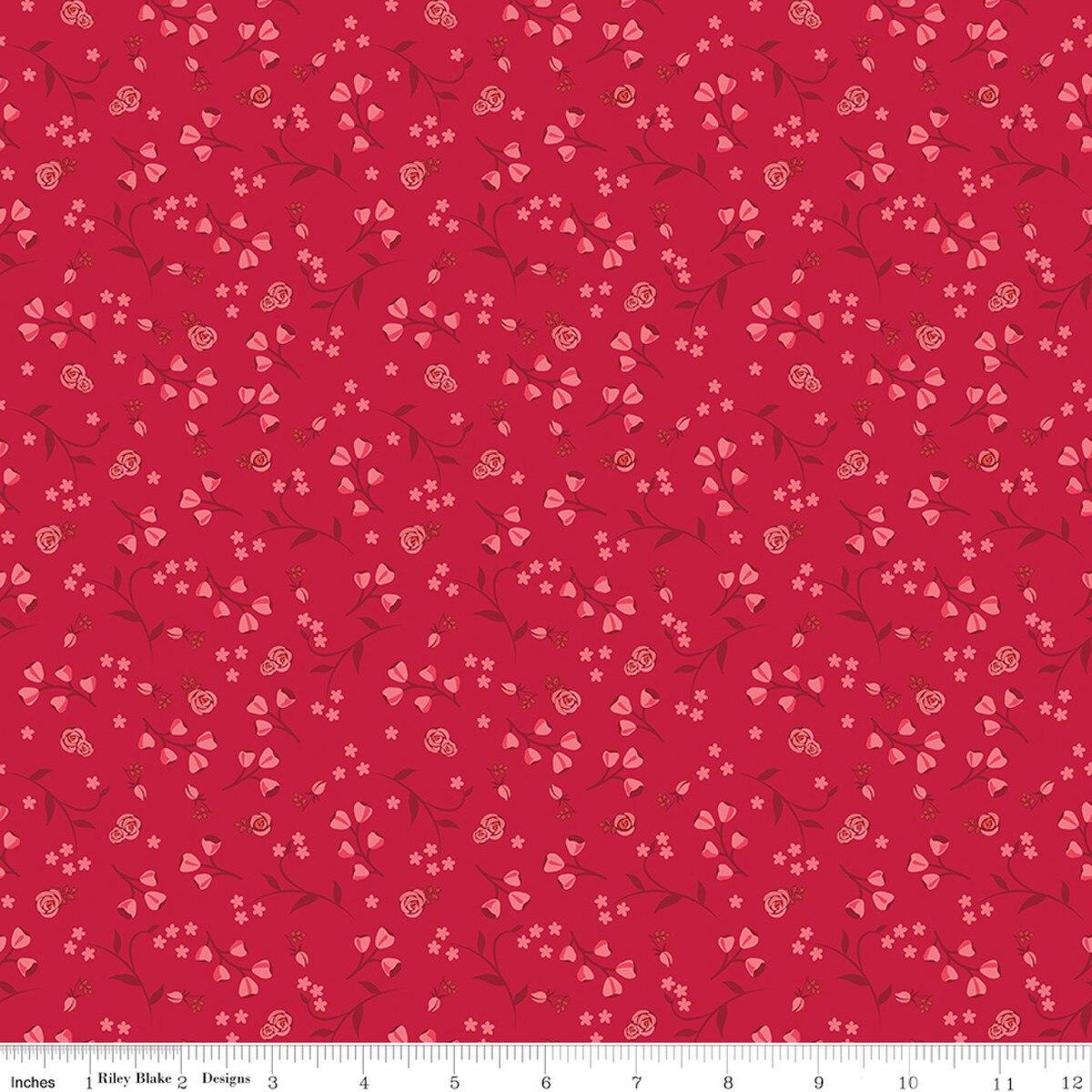Riley Blakes Designs Front Porch, C17215-RED, Red,