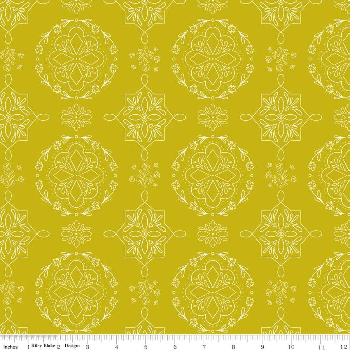 Riley Blakes Designs Homage, C17221-CITRON, Citron,