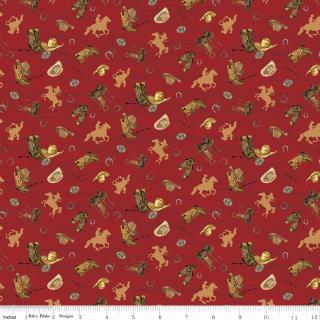 Riley Blakes Designs The Homestead, C18235R-RED, Red,