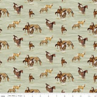 Riley Blakes Designs The Homestead, CD18234R-GREEN, Green,