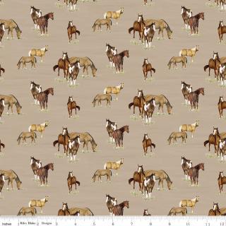 Riley Blakes Designs The Homestead, CD18234R-TAN, Tan,